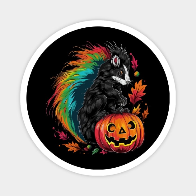 Skunk Halloween Magnet by JH Mart